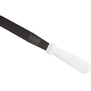SPATULE A LISSER INOX 16 CM MANCHE BLANC