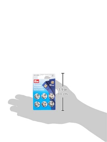 PRYM — Boutons-pression à coudre argentés 15 mm – Image 3