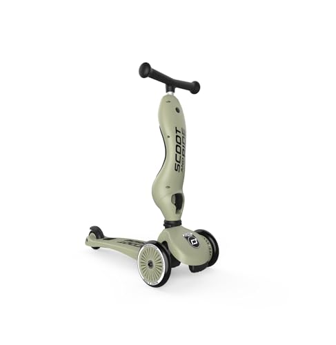 SCOOT & RIDE Highwaykick 1 — Trottinette 2 en 1 vert olive – Image 2