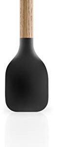 EVA SOLO | Ustensile de Service de Cuisine Nordique | Agitateur combiné et grattoir à pâte | Poignée en chêne Confortable | Design et fonctionnalité Danois | Noir