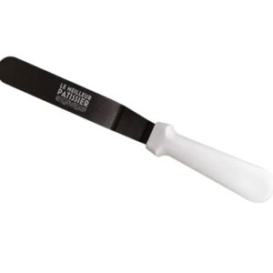 SPATULE COUDEE INOX 15 CM MANCHE BLANC