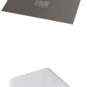 CORNE BLANCHE + COUPE PATE 15X8 CM MANCHE BLANC