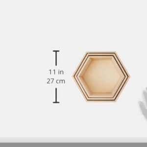 Alternative view of ARTEMIO — Set de 3 Étagères Hexagonales en Bois