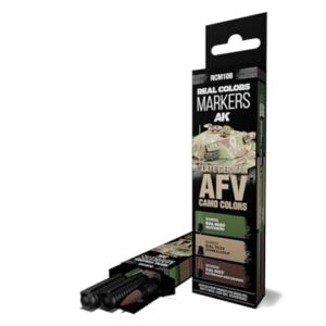 LATE GERMAN AFV CAMO COLORS - SET 3 REAL COLORS MARKERS