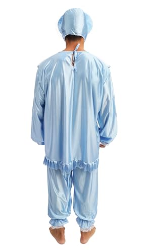 P'TIT CLOWN — Déguisement Bébé Humoristique Bleu (S-M) – Image 2