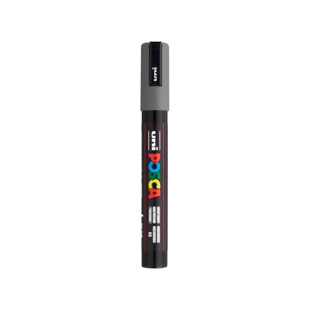 POSCA PC-5M — Marqueur Gris Profond pointe conique 2,5 mm – Image 2