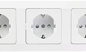 MILOS Set 3 Steckdosen + 3-fach Rahmen