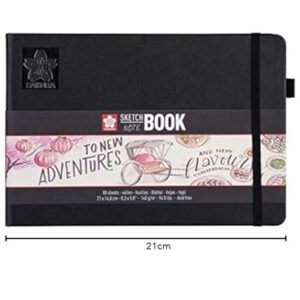 Alternative view of SAKURA — Cahier de Croquis Noir 21 x 14,8 cm 80 feuilles