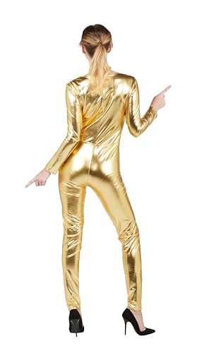 P'TIT CLOWN — Déguisement Combinaison Femme Or Taille S/M – Image 2