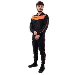 Alternative view of GIVOVA — Combinaison bande visa noir/orange fluo L