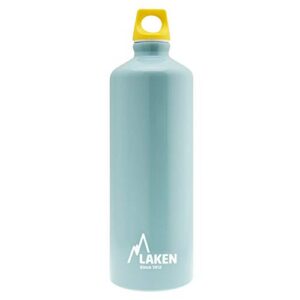 Alu. bottle Futura 1 L.- Yellow cap -Light blue bottle