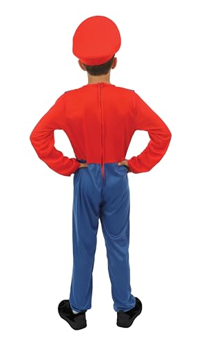 P'TIT CLOWN — Costume plombier bleu et rouge T.10-12 ans – Image 2