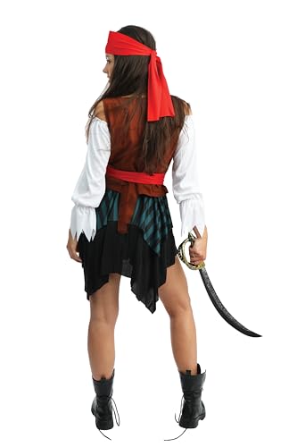 P’TIT CLOWN — Costume de Pirate Femme XS – Image 2