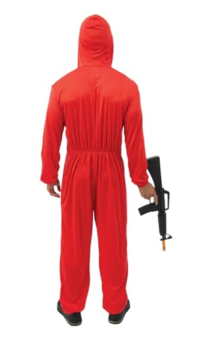 P'TIT CLOWN — Costume Braqueur Adulte Rouge S/M – Image 2