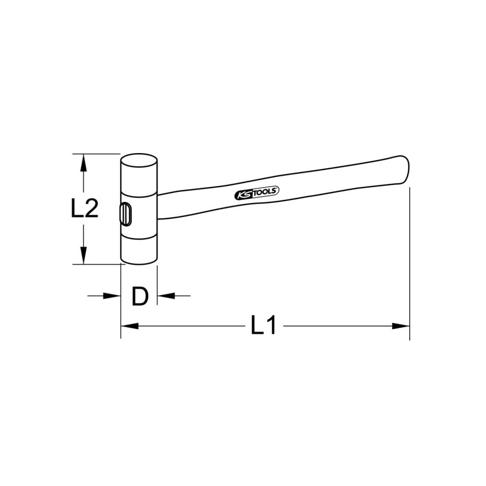 KS TOOLS — Maillet à embout nylon 340 g Ø35 mm – Image 2