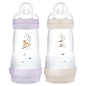 Biberon Easy Start / Anti-Colique - 260ml - Lilas + Sable - Tétine Débit 2 - X2