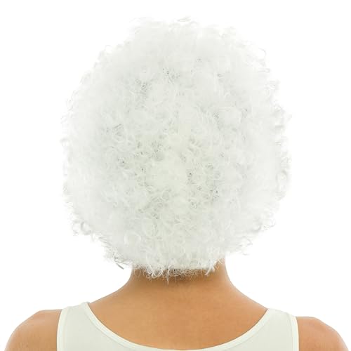 P'TIT CLOWN — Perruque courte frisée blanche – Image 2
