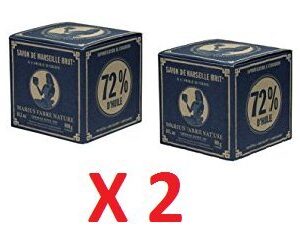 Marius Fabre - SAVON DE MARSEILLE à l'huile d'olive Style Vintage - Lot de 2 Cubes 2 x 400 Gr