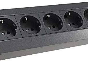 5-fach Steckdosenblock, anthrazit