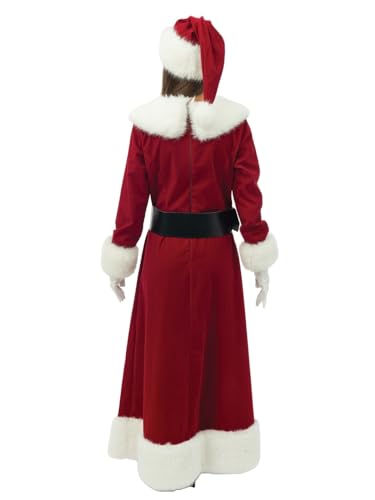 P'TIT CLOWN — Costume de Mère Noël Luxe effet velours XXL – Image 2