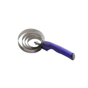 GÉNÉRIQUE — Étrille métallique ronde poignée soft violet