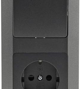 MILOS Set Steckdose + Schalter + Rahmen