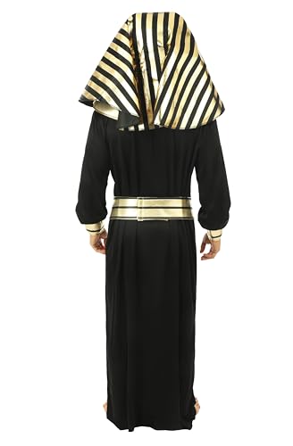 P’TIT CLOWN — Déguisement Pharaon Homme noir S/M – Image 2
