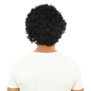 Alternative view of P'TIT CLOWN — Perruque courte frisée avec moustache noire