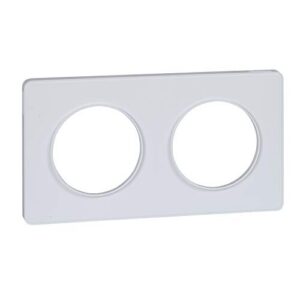 Odace Touch -  plaque 2 postes horizontaux ou verticaux entraxe 71mm blanc