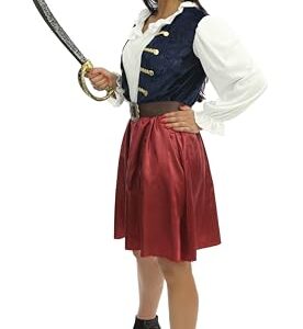 Alternative view of P'TIT CLOWN — Costume pirate femme bleu L/XL