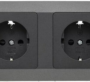 MILOS Set 2 Steckdosen + 2-fach Rahmen