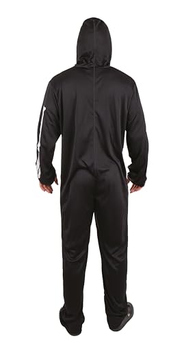 P'TIT CLOWN — Costume Squelette Adulte Noir XS – Image 2