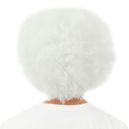 P'TIT CLOWN — Perruque Afro Blanche Disco Années 70 – Image 2