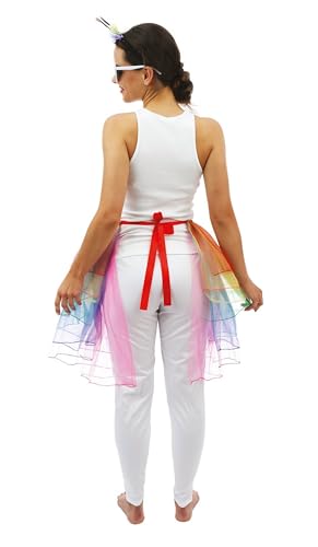 P’TIT CLOWN — Demi tutu arc-en-ciel adulte taille unique – Image 2
