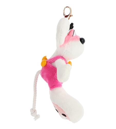 DIDDL — Porte-clés peluche en salopette rose 15 cm – Image 2