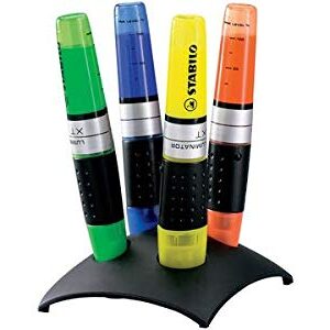 STABILO Lot de 4 surligneurs LUMINATOR, lot de 4 sets de table en plastique