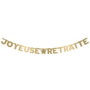 STC Accessoires de Fêtes/Guirlande Joyeuse Retraite/Dimensions : 300 x 15,7 cm
