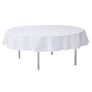 Chal - Nappe Ronde intissé Blanche 240cm