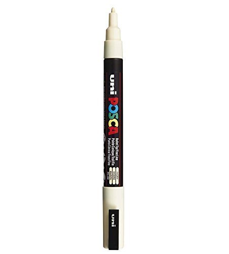 UNI-BALL Posca Marqueur peinture PC-3 M – Ivoire – Stylo simple