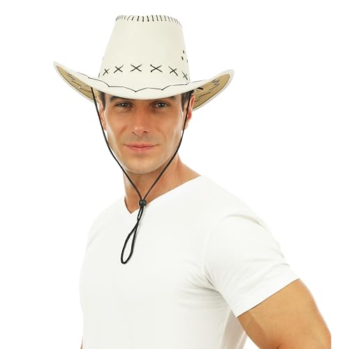 P'TIT CLOWN — Chapeau Cowboy Adulte Beige imitation nubuck – Image 2