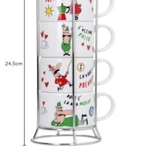Alternative view of BIALETTI Italia — Set de 4 Tasses à Expresso empilables