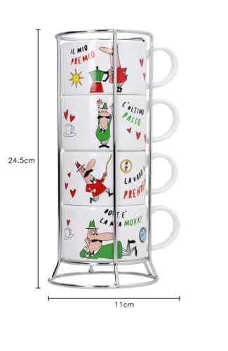 BIALETTI Italia — Set de 4 Tasses à Expresso empilables – Image 2