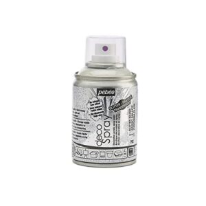 Pébéo - Peinture Acrylique en Spray - Pour la Décoration Multi Supports en Intérieur et Extérieur - Base Eau, Faible Odeur - 100 ml - Finition Pailletté - Coloris Argent Pailletté