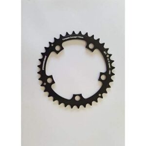 PLATEAU ROUTE 5BRA D.110 STRONGLIGHT DURAL 36DTS INTERIEUR NOIR TYPE SHIMANO 8/9V.