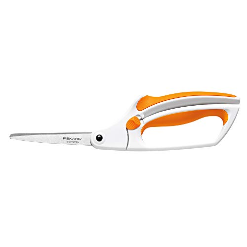 Fiskars Ciseaux multi-usages Softgrip, Longueur: 26 cm, Lames en acier inoxydable/Poignées en plastique, Noir/Gris, Easy Action, 1003873