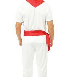 Alternative view of P'TIT CLOWN — Costume Feria Adulte blanc/rouge (S-M)