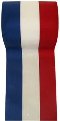 susurrus Artificielles - Ruban aux Couleurs du Drapeau français - Largeur 66 mm - Rouleau de 25 m