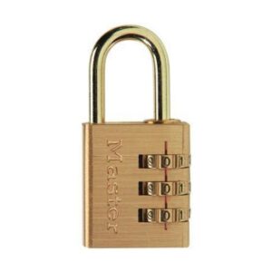Master Lock 630EURD Cadenas à Combinaison à 3 Chiffres en Aluminium et Finition Laiton, Doré, 6,5 x 3 x 1,5 cm