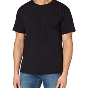 Fruit of the Loom Valueweight T Shirt 5 pack - T-shirt - uni - Col ras du cou - Manches courtes - Homme, Noir, Small