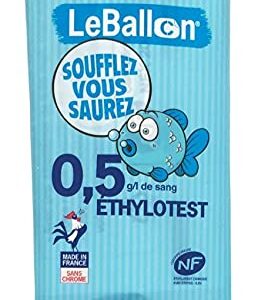 Le Pro du Médical - Lot de 4 Ethylotests jetables - Le Ballon - 0,5g/l - Norme NF